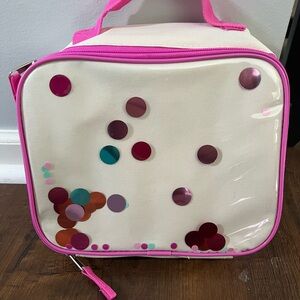 Bioworld Pink and Cream Confetti Kids Lunch Bag